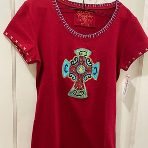 NWT Cowgirl cross t-shirt